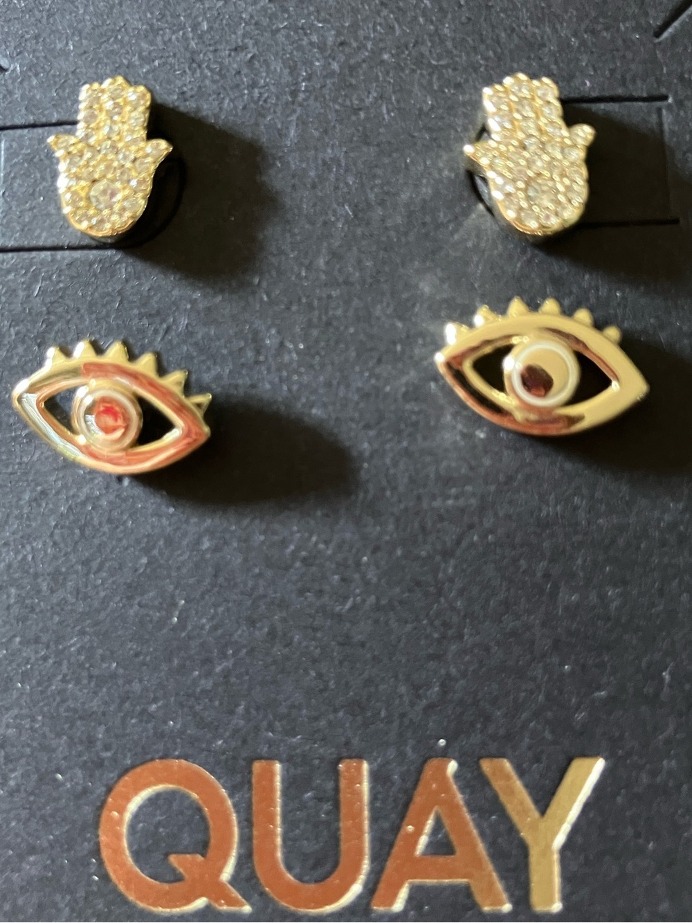 Quay Australia Set of Eyes and Hamsa Earrings